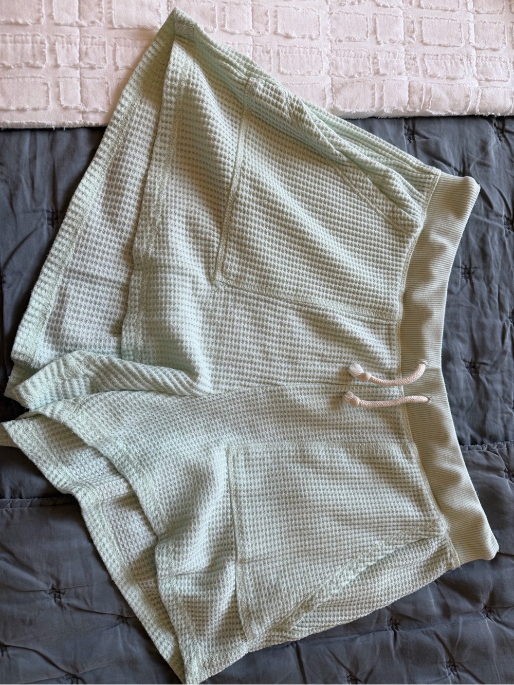 SO Mint Waffle-Knit Lounge Shorts